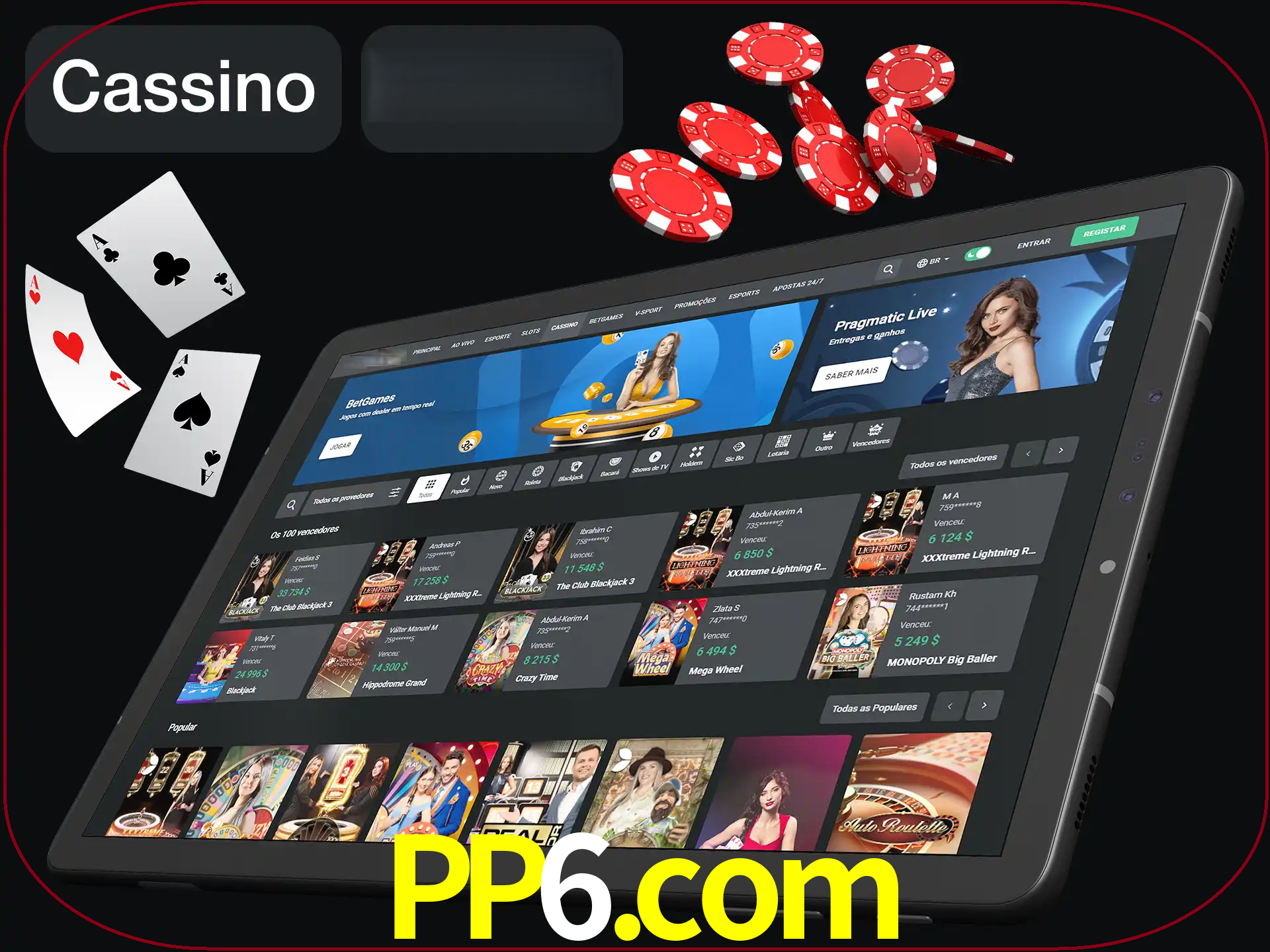 Jogue vários jogos de cassino em nosso cassino.