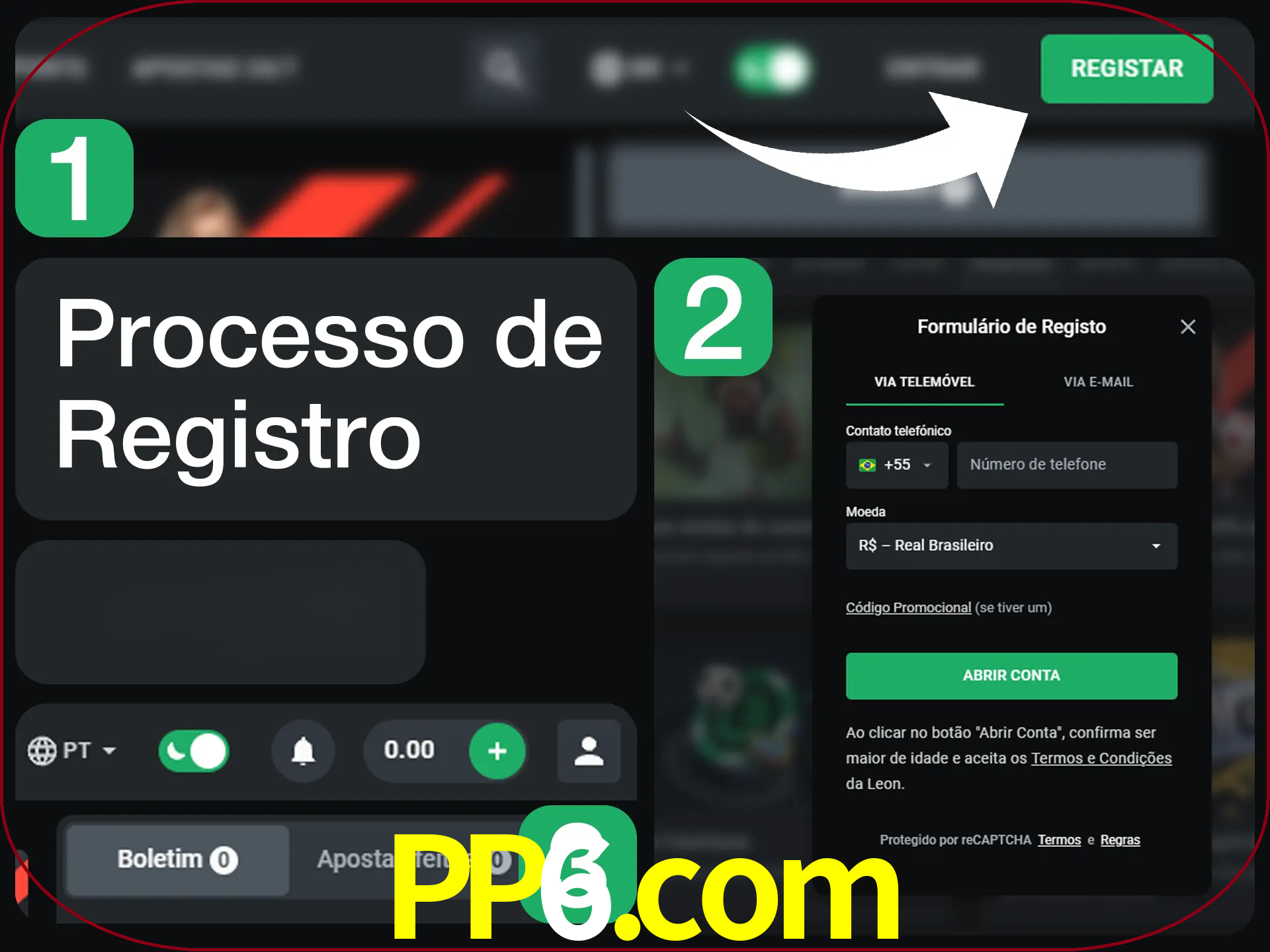 O processo de registro na LeonBet é simples.